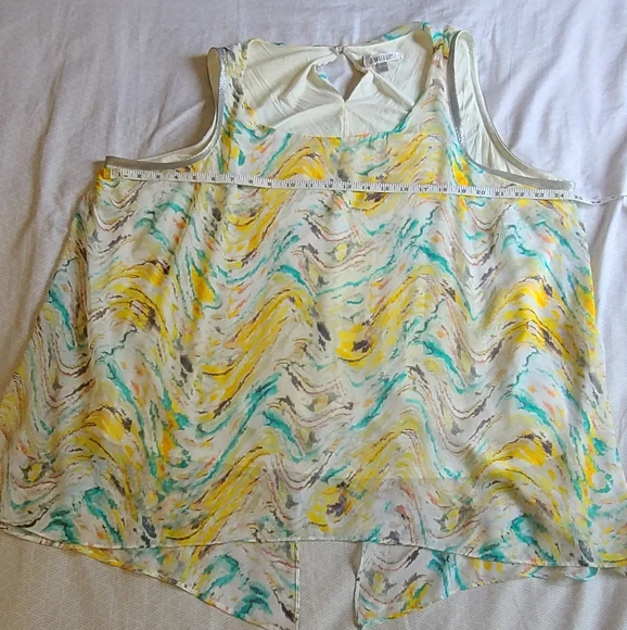 Jennifer Lopez colorful Tank Top/Blouse 2X - Picture 8 of 9